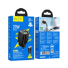 Fali töltő Hoco N52, 20W, 3A, 1 x USB-A - 1 x USB-C, Lightning kábel, fekete - 1. kép