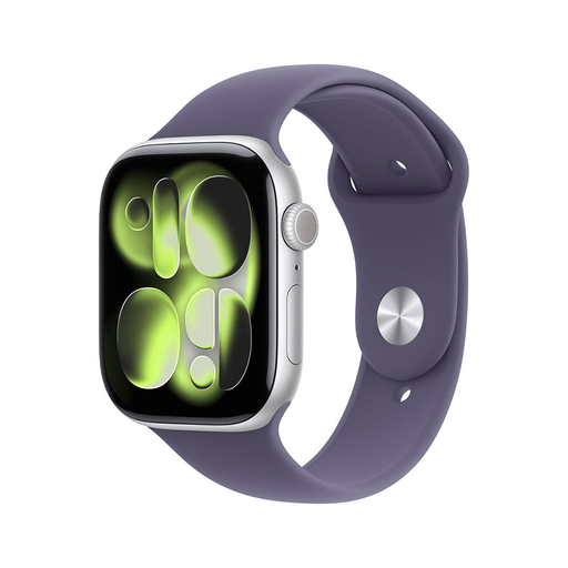 Apple Watch S11 Cellular 42mm Ezüst Alumínium Tok Lila Köd Sport Szíjjal - S/M