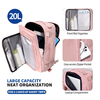 Tech-Protect Defender S50 Ryanair & Wizzair utazó laptop kézipoggyász hátizsák 20L 40x20x25 poros rózsaszín - 3. kép