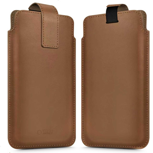 Univerzális 6.0-6.9 colos barna telefontok Tech-protect SM65 tok