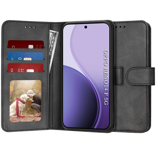 Oppo Reno14 F Fekete Techsuit Diary Book tok