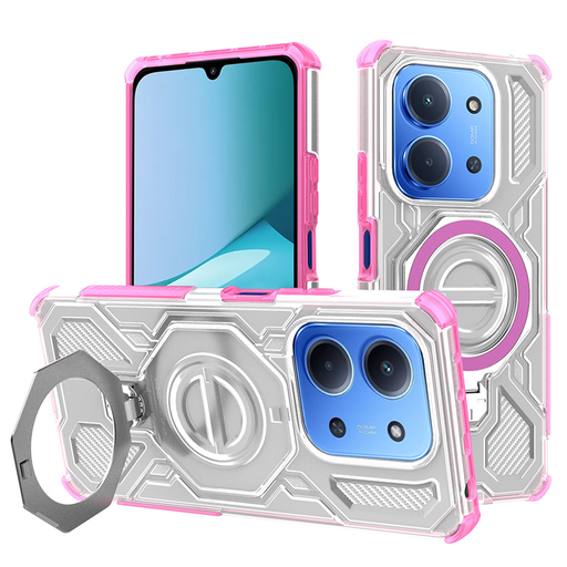 Xiaomi Redmi 15C 4G / Redmi 15C 5G Pink Átlátszó Techsuit - Carbon Shield PRO tok Xiaomi Redmi 15C 4G / Redmi 15C 5G Pink Átlátszó Techsuit - Carbon Shield PRO tok