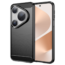 Huawei Pura 80 Pro / 80 Ultra Fekete Techsuit Carbon Silicone tok