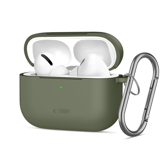 Apple AirPods Pro 3 Tech-protect Silicone Hook Olíva Zöld tok