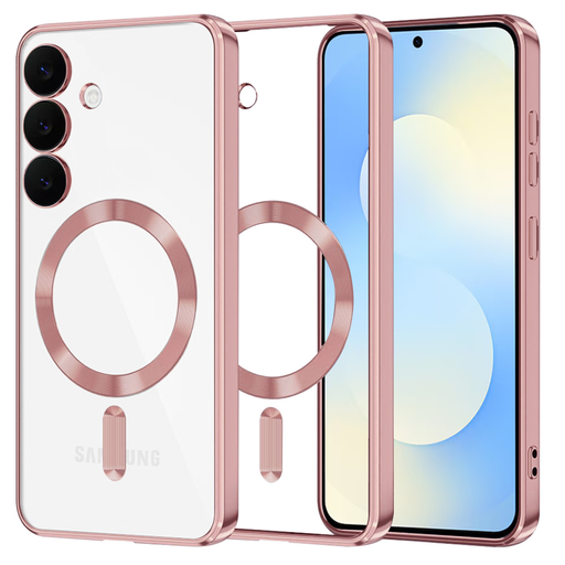 Samsung Galaxy S25 FE Pink Techsuit - Luxury Crystal MagSafe tok Samsung Galaxy S25 FE Pink Techsuit - Luxury Crystal MagSafe tok