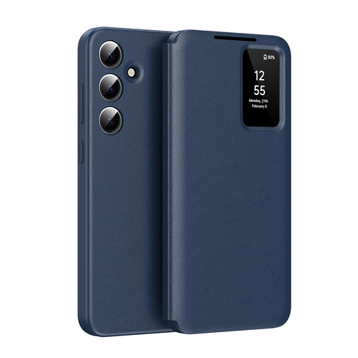 Samsung Galaxy S25 FE Techsuit - SmartView Series - Blue tok Samsung Galaxy S25 FE Techsuit - SmartView Series - Blue tok