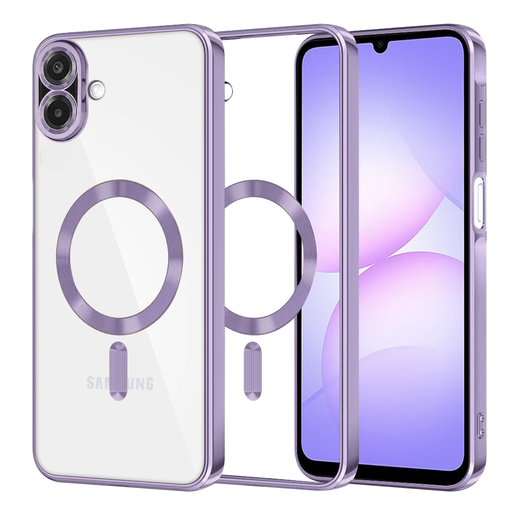 Samsung Galaxy A07 4G Light Purple Techsuit - Luxury Crystal MagSafe tok Samsung Galaxy A07 4G Light Purple Techsuit - Luxury Crystal MagSafe tok