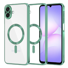 Samsung Galaxy A07 4G Techsuit - Luxury Crystal MagSafe - Világoszöld tok
