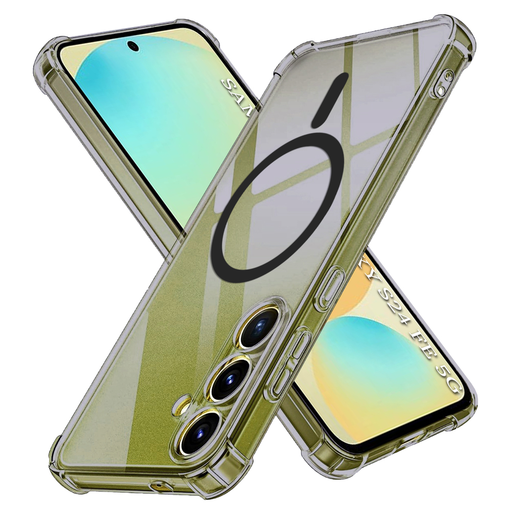Samsung Galaxy S24 FE Füstfekete Techsuit Shockproof Clear Silicone MagSafe tok Samsung Galaxy S24 FE Füstfekete Techsuit Shockproof Clear Silicone MagSafe tok