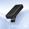 Borofone Power Bank 20000mAh BJ79A Clever - USB - Type C és Lightning kábelekkel fekete - 2. kép