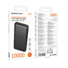 Borofone Power Bank 10000mAh BJ80 Clever - 2xUSB + Type C - QC 3.0 22,5W PD 20W fekete, - 3. kép