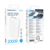Borofone Power Bank 20000mAh BJ80A Clever - 2xUSB + Type C - QC 3.0 22,5W + PD 20W fehér - 2. kép
