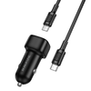 Borofone Autós töltő BZ34A Cloud - Type C - PD 20W Type C to Type C kábellel fekete - 0. kép