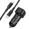 Borofone Autós töltő BZ34A Cloud - Type C - PD 20W Type C to Type C kábellel fekete - 1. kép
