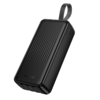 Borofone Power Bank 30000mAh BJ79B Clever - USB - Type C és Lightning kábelekkel fekete - 0. kép