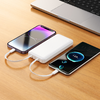 Borofone Power Bank 10000mAh BJ79 Clever - USB - Type C és Lightning kábelekkel fekete - 2. kép