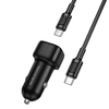 Borofone Autós töltő BZ34B Cloud - USB + Type C - QC 3.0 PD 38W Type C - Type C kábellel fekete - 0. kép
