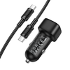 Borofone Autós töltő BZ34B Cloud - USB + Type C - QC 3.0 PD 38W Type C - Type C kábellel fekete - 1. kép