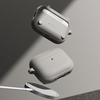 Apple AirPods Pro 3 Meleg Szürke Ringke Onyx Mágneses Védőtok, Csúszásmentes Textúrával, Karabiner Lyukkal tok - 1. kép