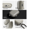 Apple AirPods Pro 3 Meleg Szürke Ringke Onyx Mágneses Védőtok, Csúszásmentes Textúrával, Karabiner Lyukkal tok - 3. kép