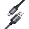 Acefast USB Type-C Adatkábel C20-04, 3A, Gyors Töltés, Hajlításálló, Nylon Fonat, 1,2m - Fekete - 2. kép