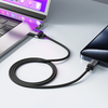 Acefast USB Type-C Adatkábel C20-04, 3A, Gyors Töltés, Hajlításálló, Nylon Fonat, 1,2m - Fekete - 4. kép