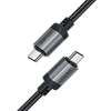 Acefast - Adatkábel (C20-03) - USB-C a Type-C, 60W, 3A, Gyorstöltés, Hajlításálló, Nylon Fonat, 1.2m - Fekete - 0. kép