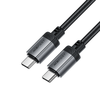 Acefast - Adatkábel (C20-03) - USB-C a Type-C, 60W, 3A, Gyorstöltés, Hajlításálló, Nylon Fonat, 1.2m - Fekete - 2. kép