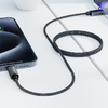 Acefast USB Type-C adatkábel (C19-04), gyors töltés, 3A, hajlítás-álló, nejlonszövés, 1,2 m - fekete - 0. kép