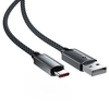 Acefast USB Type-C adatkábel (C19-04), gyors töltés, 3A, hajlítás-álló, nejlonszövés, 1,2 m - fekete - 2. kép