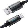 Acefast USB Type-C adatkábel (C19-04), gyors töltés, 3A, hajlítás-álló, nejlonszövés, 1,2 m - fekete - 3. kép