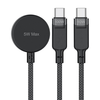 Acefast - Adatkábel (C6-11) - Gyors töltés, 2x Type-C, Vezeték nélküli töltő USB-C-hez, 3 az 1-ben, 100W, 5A, 5W, 480Mb/s, 1.2m - Fekete - 0. kép