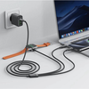  Acefast - Adatkábel (C6-11) - Gyors töltés, 2x Type-C, Vezeték nélküli töltő USB-C-hez, 3 az 1-ben, 100W, 5A, 5W, 480Mb/s, 1.2m - Fekete - 2. kép