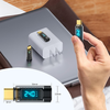 Adapter USB-C Techsuit - DataBoost (A23), LED Digital Display, 40Gbps, 8K@60Hz, PD240W - Szürke - 0. kép