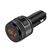 FM Transmitter Techsuit VoltTune (MFM1) - Dual-USB, QC3.0, MP3 Lejátszó Funkció, Bluetooth - Fekete - 3. kép