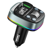 FM Transmitter Techsuit EchoDrive (MFM3) - Dual PD35W, Bluetooth V5.4, U-Disk zenéléshez, Basszusbeállítás - Fekete - 2. kép