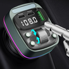 FM Transmitter Techsuit EchoDrive (MFM3) - Dual PD35W, Bluetooth V5.4, U-Disk zenéléshez, Basszusbeállítás - Fekete - 4. kép
