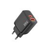  Wall Charger Techsuit Duonix20W (CH2) - Type-C, USB, Dual Travel Charger 20W - Fekete - 3. kép