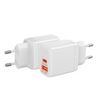  Techsuit - Duonix20W (CH2) Fali töltő - Type-C, USB, Kettős Utazó Töltő 20W - Fehér - 4. kép
