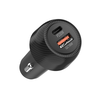  Car Charger Techsuit CarbonVolt (C7) – Gyors töltés 48W, USB, Type-C, QC3.0 18W, PD30W – Fekete - 3. kép