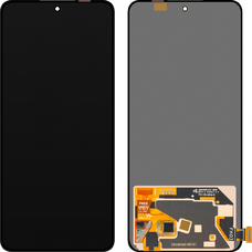 Realme 14T / 14, OLED verzió, keret nélkül, utángyártott fekete üvegfólia
