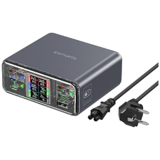 Töltőállomás 4smarts Asztali Töltő Lucid GaN DIY 360W 5xUSB-C 1xUSB-A szürke