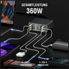 Töltőállomás 4smarts Asztali Töltő Lucid GaN DIY 360W 5xUSB-C 1xUSB-A szürke - 2. kép