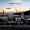 Car Holder Techsuit ModoDock (SW1) vezeték nélküli töltéssel - 360°-os forgás, Kettős motor intelligens érzékelés, 15W - Fekete - 0. kép