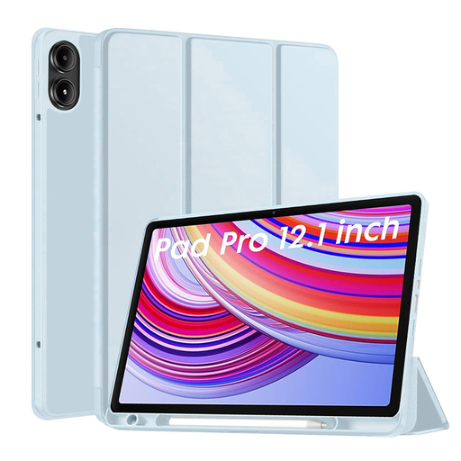 Xiaomi Redmi Pad Pro / Poco Pad Sky Blue Techsuit - Flex Trifold (with Pencil Holder) tok Xiaomi Redmi Pad Pro / Poco Pad Sky Blue Techsuit - Flex Trifold (with Pencil Holder) tok