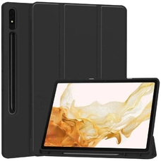Samsung Galaxy Tab S7 Plus / S8 Plus Techsuit - Flex Trifold (Pencil Holder-rel) - Fekete tok