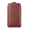 6.7 hüvelykes készülékhez Techsuit Belt Phone Case (BPC1) övre akasztható tok prémium öko bőrből, méret L - barna - 1. kép