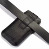 Körülbelül 6.1 inch-es telefonhoz fekete Techsuit - Belt Phone Case (BPC1) prémium öko bőrből, övtartóval, méret S - 3. kép