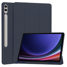  Samsung Galaxy Tab S9 Plus / S10 Plus Techsuit - Flex Trifold (with Pencil Holder) - Sötétkék tok