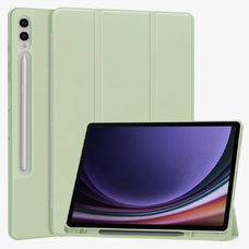  Samsung Galaxy Tab S9 Plus / S10 Plus Matcha Zöld Techsuit Flex Trifold (Pencil Holderrel) tok